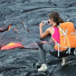 Volcano mountain volcanic merapi lava landform night moon erupting eruption peak flow mt indonesia earth landscape full atmosphere geological geology